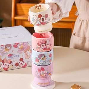 Juego de Tazas de Leche de Cerámica con Diseño de <span class=keywords><strong>Mickey</strong></span> y sus Amigos de <span class=keywords><strong>Disney</strong></span> - <span class=keywords><strong>Taza</strong></span> Infantil con Agarre de Dibujos Animados y Caja de Regalo para Bebés y Familias - Product Image 2