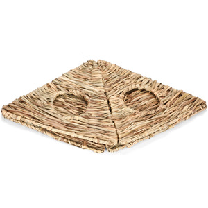 Nachhaltige gewebte zusammen klappbare Pyramide Gras Haus für Haustier Kaninchen <span class=keywords><strong>Totoro</strong></span> Katzen Hamster Meers chweinchen Landschaft Dodge Toy Betten - Product Image 4