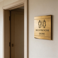 Panneaux de numéros de chambre d'hôtel en acrylique, personnalisation de plaques d'entreprise, enseignes de devanture de magasin, signalétique extérieure
