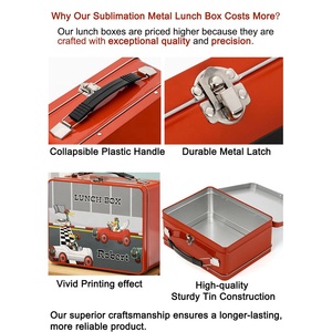 Bán buôn đồng bằng trống cấp thực phẩm Bento kim loại Hộp Ăn Trưa thăng hoa hộp thiếc với tấm nhôm để thăng hoa - Product Image 3