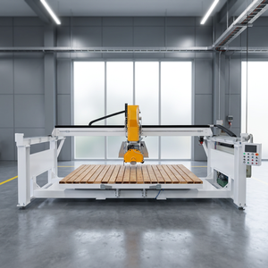 Machine de découpe de dalles de granit et de marbre sur mesure, scie à pont 3 axes avec tête de coupe élévatrice de 300 mm - Product Image 1