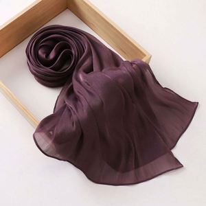 Women Fashion Stylish Elegant Solid Winter Long Hijab Silk Muslim Lightweight <b>Wrap</b> Turban Crinkle Islamic Shawl <b>Head</b> Scarves - Product Image 2