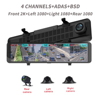 12 pouces ADAS WIFI rétroviseur 4CH Dash Cam 4 caméras enregistreur vidéo voiture DVR BSD Vision nocturne boîte noire