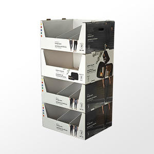 Boîte d'affichage en carton ondulé coloré avec logo personnalisé <span class=keywords><strong>pour</strong></span> les supermarchés, les vêtements, les chaussures, les chapeaux, les magasins - Product Image 4