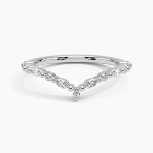 Bague Chic Courbe en Moissanite Plaqué Argent, Bijou Contemporain pour Femme, Collection Quotidienne Élégante - Product Image 2