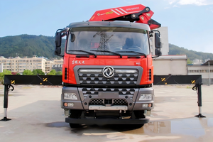 <span class=keywords><strong>Prix</strong></span> d'usine Dongfeng 8x4 Camion de transport lourd avec <span class=keywords><strong>grue</strong></span> <span class=keywords><strong>Palfinger</strong></span> 27 tonnes à flèche articulée hydraulique, moteur et boîte de vitesses Cummins - Product Image 4
