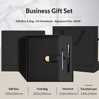 Ensemble cadeau d'entreprise personnalisé, carnet de notes avec couverture en PU de luxe, stylo, gobelet, bouteille d'eau, coffret cadeau pour anniversaire d'employé, cadeaux d'affaires
