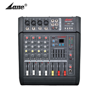 Mezclador de Audio USB Profesional Mini Metálico Lane PMX-402D de 4 Canales con Efectos de Retraso y Mezcla Integrados, Bluetooth para DJ de Escenario