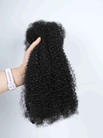 Cheveux humains vierges pré-étirés 100 % naturels, 30 g, afro crépus bouclés en vrac pour tresses et extensions de dreadlocks