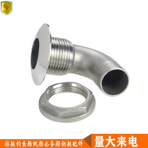 Coude de sortie en acier inoxydable marin 38 mm, accessoire de quincaillerie 316 pour les trous de drainage des eaux usées et de ventilation - Product Image 5