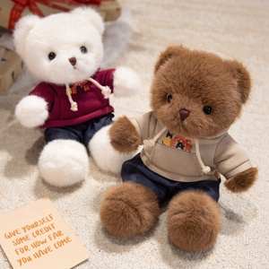 Simpatico Orsetto di Peluche <span class=keywords><strong>con</strong></span> <span class=keywords><strong>Felpa</strong></span>, Imbottitura Super Morbida in Poliestere e Cotone PP, Tessuto Peluche, Regalo per Bambini - Product Image 5
