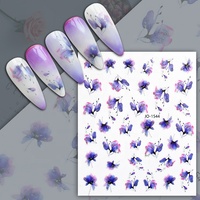 Autocollant d'ongle de gel d'été de vente chaude autocollants d'ongle de fleur colorée