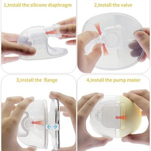 Tire-lait électrique portable sans fil OEM 180 ml avec écran LED, 2 modes, 9 niveaux, mains libres, petit modèle S18 en silicone <span class=keywords><strong>pour</strong></span> bébé - Product Image 6
