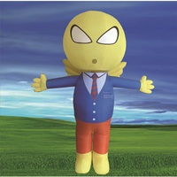 Promotion Commerciale : Mannequin Mascotte Multicolore de Dessin Animé pour Centre Commercial, Présentoir POP à Tête Rembourrée