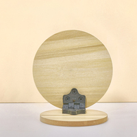 Miroir de table carré en bois de bambou rond simple en gros, table de toilette, miroir de maquillage en bois pratique