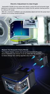 Refroidisseur de processeur liquide incurvé OLED <span class=keywords><strong>Lian</strong></span> <span class=keywords><strong>Li</strong></span> Hydroshift II 360 avec pince de tube flexible, chemin de liquide réglable, écran OLED 3D de 6,67 pouces - Product Image 5