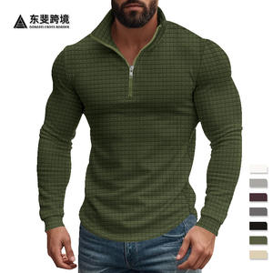 Suéter Dongfei para Hombre, Jacquard, Cuello Alto, Media Cremallera, Manga Larga, Transpirable, Estilo Casual, Primavera-Otoño - Product Image 1