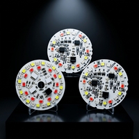 Carte LED RGB DOB en aluminium MCPCB, source lumineuse à changement de couleur complet AC85-265V, PCB