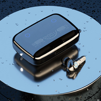 Écouteurs sans fil M19 Bass TWS Audifonos avec Power Bank et lampe torche, écran numérique, faible latence pour jeux mobiles