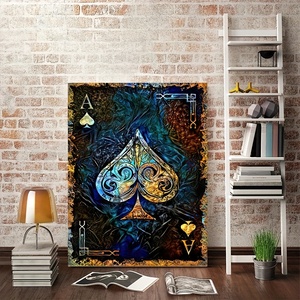 <span class=keywords><strong>As</strong></span> <span class=keywords><strong>de</strong></span> pique carte Poker affiche cartes à jouer mur Art toile impression photo peinture murale pour la décoration intérieure - Product Image 3