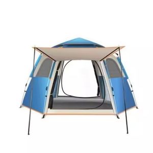 Tente de camping pour 6 personnes, grande, en Oxford, imperméable, une chambre, quatre saisons, ouverture rapide - Product Image 4