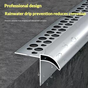 Bande de drainage plate en alliage d'aluminium pour murs extérieurs, avant-toits, gouttières et rebords de fenêtre, avec revêtement <span class=keywords><strong>sable</strong></span> - Product Image 4