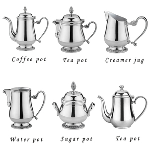 Restaurants haut de gamme Hôtels Cafés Café commercial Cafetière plaquée argent classique - Product Image 5