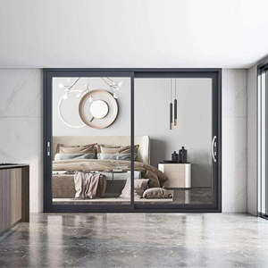 Bán hàng nóng thiết kế hiện đại đôi kính nội thất nhôm cửa trượt không thấm nước không khung với thang máy cửa trượt - Product Image 5