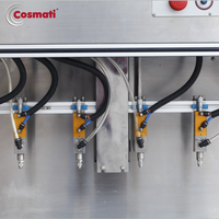 Machine de remplissage semi-automatique pneumatique 3D à motif perlé pour crèmes et gels de soin de la peau, compatible avec les produits cosmétiques à base d'huile