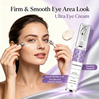 Crème Contour des Yeux Anti-Âge et Anti-Rides Bio Végane OEM au Collagène, Rétinol et Acide Hyaluronique pour Éliminer les Cernes et les Poches