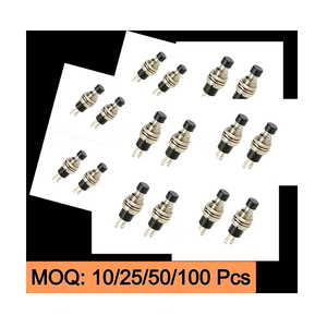 Interruptor de botón momentáneo SPST, tipo pulsar para encender/apagar, para equipos eléctricos, proyectos de electrónica DIY y control de circuitos - Product Image 2