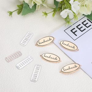 Étiquettes artisanales en alliage, forme ovale, avec entretoise, pour crochet, pour travaux manuels, accessoires de couture, sacs, vêtements, jeans, chaussures, etc. - Product Image 6