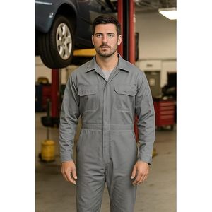 Overoles de Trabajo para Hombre, Manga Larga, Gris Oscuro, Talla 2XL, Clásico, Unisex, Material de Poliéster - Product Image 3