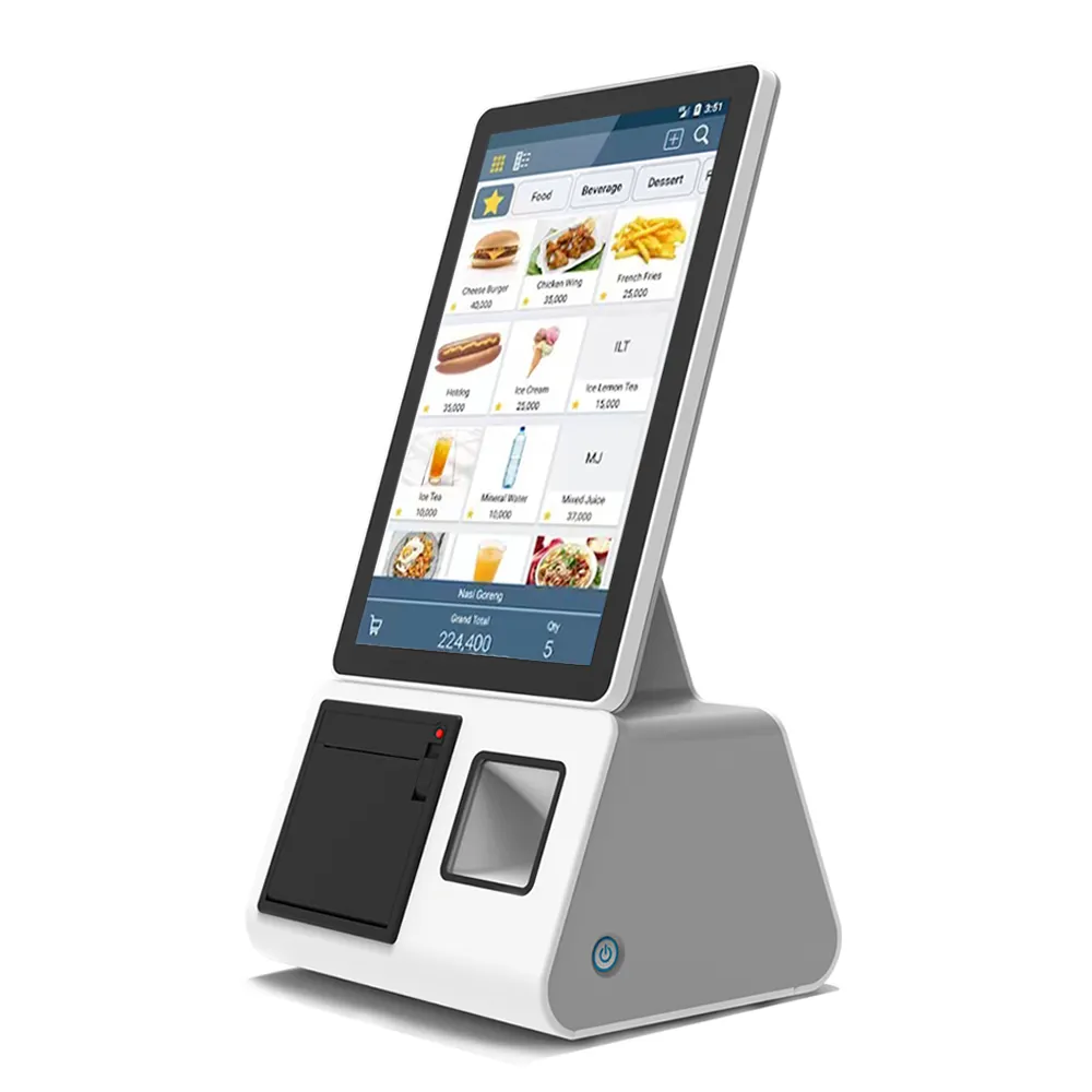 10.1 inç kapasitif dokunmatik ekran masaüstü Self servis Kiosk self servis android kiosk hepsi bir arada kiosk masaüstü