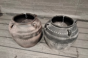 Maceta de <span class=keywords><strong>terracota</strong></span> hecha a mano Vintage moderna grande para interior/exterior maceta gigante con recubrimiento en polvo para jardinería uso doméstico - Product Image 4