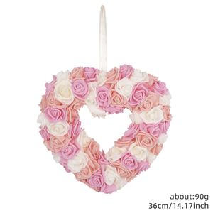 Couronne en forme de cœur pour la Saint-Valentin, décoration de porte, demande en mariage, fête, arrangement, modèle en plastique de haute qualité - Product Image 3