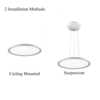 Smart Dimmable Slim Round Encastré Décor LED Grand Près du Plafonnier avec Télécommande pour la Maison Chambre à Coucher Salon