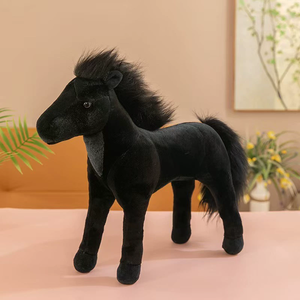 Nouvelle Peluche Super Douce Cheval de <span class=keywords><strong>Dessin</strong></span> <span class=keywords><strong>Animé</strong></span> Mignon Brodé Couleurs Personnalisables Jambes Flexibles Poupée de Prairie Coton Anti-Stress Cadeau - Product Image 4