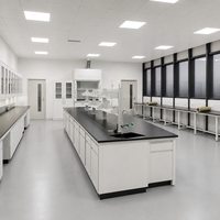 Tavolo da Laboratorio, Banco da Laboratorio Chimico, Arredamento Modulare per Laboratorio, Tavolo da Lavoro con Armadietto