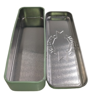 Emballage portatif de boîte <span class=keywords><strong>en</strong></span> métal de rectangle de cas de <span class=keywords><strong>crayon</strong></span> <span class=keywords><strong>en</strong></span> métal d'étain - Product Image 4