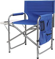 Chaise pliante de camping personnalisée pour l'extérieur, avec siège rembourré, table latérale et poche latérale