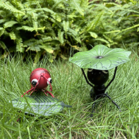 Figurine d'abeille en métal moderne, ornement créatif pour jardin, statue décorative pour pelouse, balcon, chambre, maison, extérieur, décoration paysagère