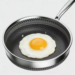 Sartén Redonda Antiadherente <span class=keywords><strong>de</strong></span> Acero Inoxidable 316 <span class=keywords><strong>de</strong></span> Calidad Profesional con Diseño <span class=keywords><strong>de</strong></span> Panal <span class=keywords><strong>de</strong></span> Abeja <span class=keywords><strong>de</strong></span> 20-28 cm para Cocinar - Product Image 4
