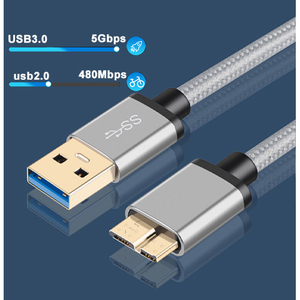 <span class=keywords><strong>Cable</strong></span> de Datos Micro USB LUNG KAY de 0.5m/1m, USB 3.0, Transferencia de Datos de 5Gbps, Carga Rápida, para <span class=keywords><strong>Disco</strong></span> <span class=keywords><strong>Duro</strong></span> - Product Image 3