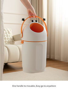 Sanbei tempat sampah plastik 16L, keranjang sampah bayi popok tempat sampah dengan penutup Putar - Product Image 3