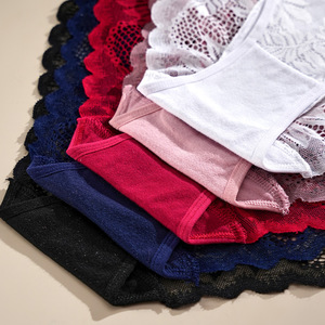 Nuevo Estilo de Bragas de Encaje Triangulares para <span class=keywords><strong>Mujer</strong></span>, Lencería Sexy con Forro de Algodón, Semitransparentes, Sin Costuras, Suaves, Ropa Interior de Puro Deseo - Product Image 5