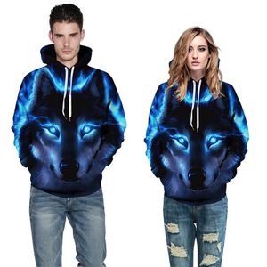 Felpa con Cappuccio Fitspi con Stampa 3D Lupo per Uomo e Donna, Abbigliamento Casual Hip Hop Primaverile, Autunnale e Invernale - Product Image 3