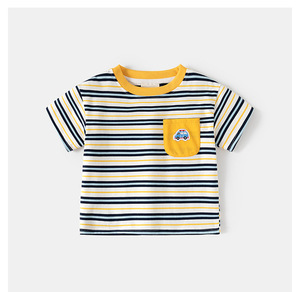 Completo Set Estivo 2026 per Bambini: T-shirt a Maniche Corte in Cotone Spandex a Righe e Pantaloncini per Neonati - Commercio all'Ingrosso - Product Image 6