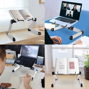 Soporte para Libros Ajustable en Altura y Ángulo, Portátil y Ergonómico, con Clips para Papel, Soporte de Escritorio para Lectura - Product Image 2