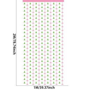 1*2 metros magia mala bruja tema lluvia cortinas Rosa verde bruja sombrero corona fiesta cortina decoración suministros - Product Image 4
